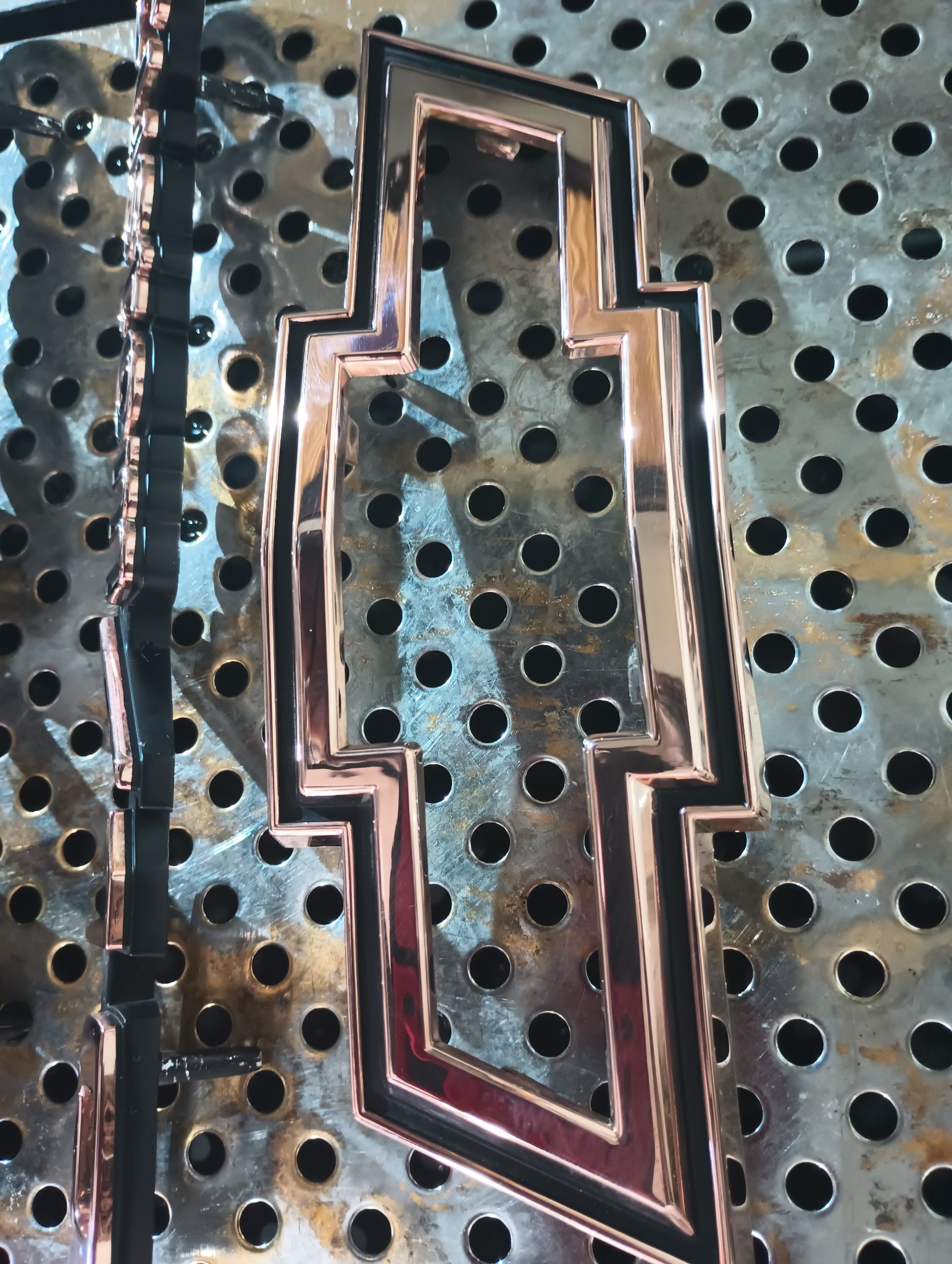 ChromeKarats gold plating work — Rose Gold Chevy Bowtie Emblem